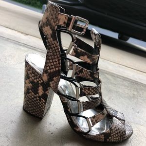 Snakeskin heels